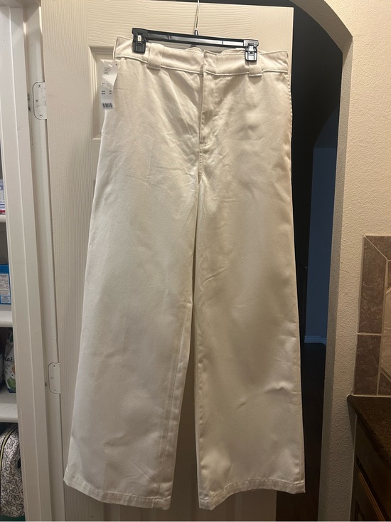 Dickies Denim - Urban Outfitters Dickies Cream High-Rise Wide-Leg Pants